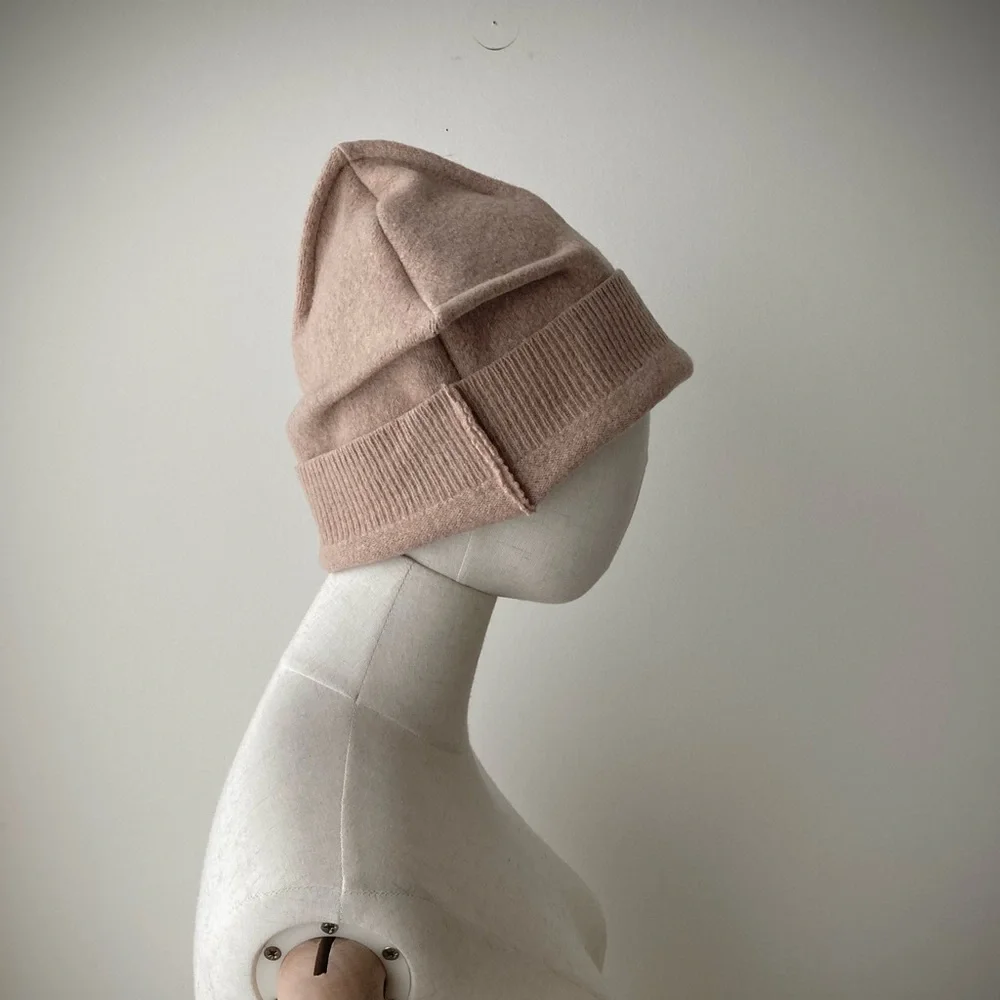 joodito origami crown 100% wool sweater cloche hat beanie bucket cap beige tan - Picture 7 of 10